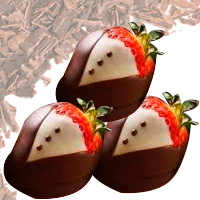 fresas con doble chocolate