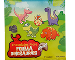 Dinosaurios cubiertos con chocolate